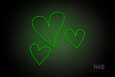 Triple Heart - LED neon sign