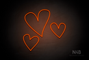 Triple Heart - LED neon sign