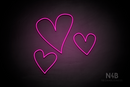 Triple Heart - LED neon sign