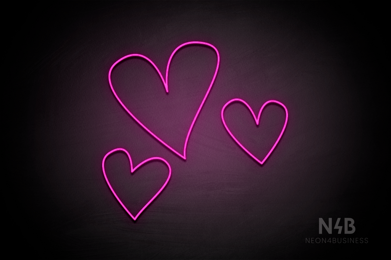 Triple Heart - LED neon sign