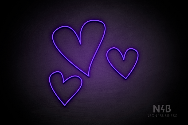 Triple Heart - LED neon sign