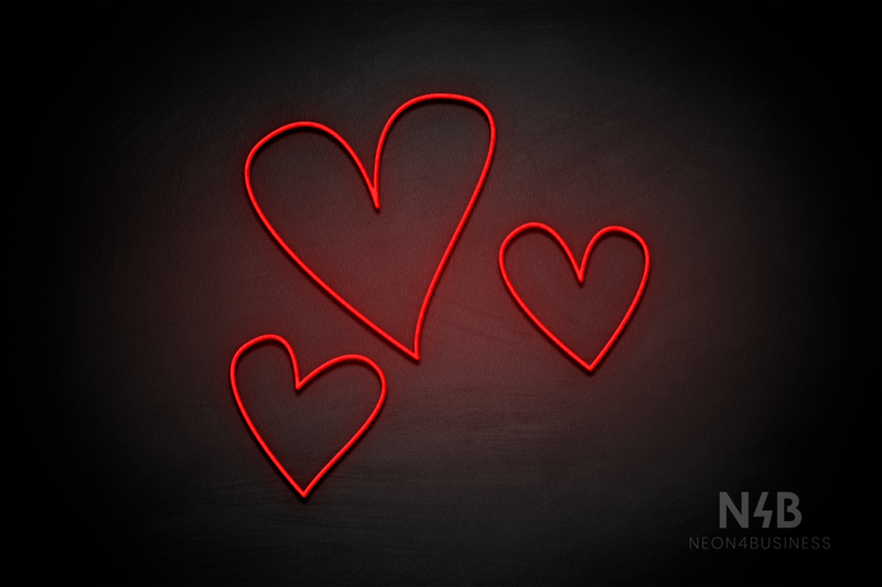 Triple Heart - LED neon sign