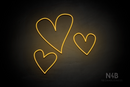 Triple Heart - LED neon sign