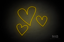 Triple Heart - LED neon sign