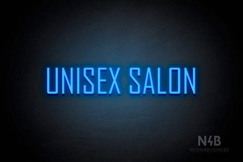 "UNISEX SALON" (Andellie font) - LED neon sign