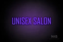 "UNISEX SALON" (Andellie font) - LED neon sign