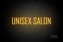 "UNISEX SALON" (Andellie font) - LED neon sign