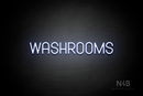 "WASHROOMS" (Havanola font) - LED neon sign