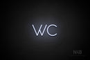 "WC" (Sunny Day font) - LED neon sign