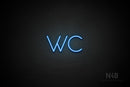 "WC" (Sunny Day font) - LED neon sign