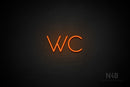 "WC" (Sunny Day font) - LED neon sign