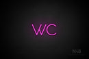 "WC" (Sunny Day font) - LED neon sign