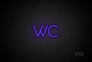 "WC" (Sunny Day font) - LED neon sign
