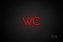 "WC" (Sunny Day font) - LED neon sign