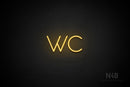 "WC" (Sunny Day font) - LED neon sign