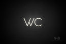 "WC" (Sunny Day font) - LED neon sign