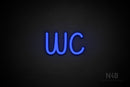 "WC" (Artilla font) - LED neon sign