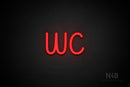 "WC" (Artilla font) - LED neon sign