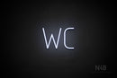 "WC" (Genius font) - LED neon sign
