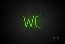 "WC" (Genius font) - LED neon sign