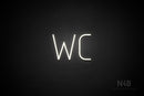 "WC" (Genius font) - LED neon sign