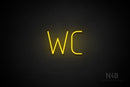 "WC" (Genius font) - LED neon sign