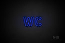 "WC" (Kalisha font) - LED neon sign