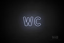 "WC" (Kalisha font) - LED neon sign