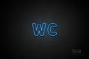 "WC" (Kalisha font) - LED neon sign