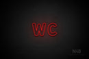 "WC" (Kalisha font) - LED neon sign