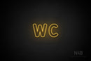 "WC" (Kalisha font) - LED neon sign