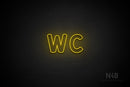 "WC" (Kalisha font) - LED neon sign