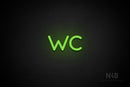 "WC" (Mountain font) - LED neon sign