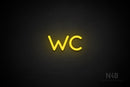 "WC" (Mountain font) - LED neon sign