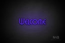 "WELCOME" (capitals, Grenade font) - LED neon sign
