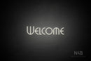 "WELCOME" (capitals, Grenade font) - LED neon sign