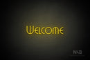 "WELCOME" (capitals, Grenade font) - LED neon sign