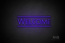 "WELCOME" (capitals, Paradise font) - LED neon sign