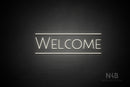 "WELCOME" (capitals, Paradise font) - LED neon sign