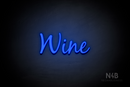 "Wine" (Notes font) - LED neon sign
