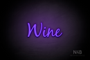 "Wine" (Notes font) - LED neon sign