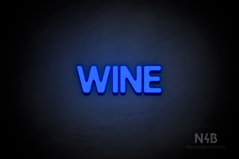 "WINE" (Adventure font) - LED neon sign