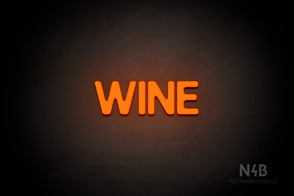 "WINE" (Adventure font) - LED neon sign