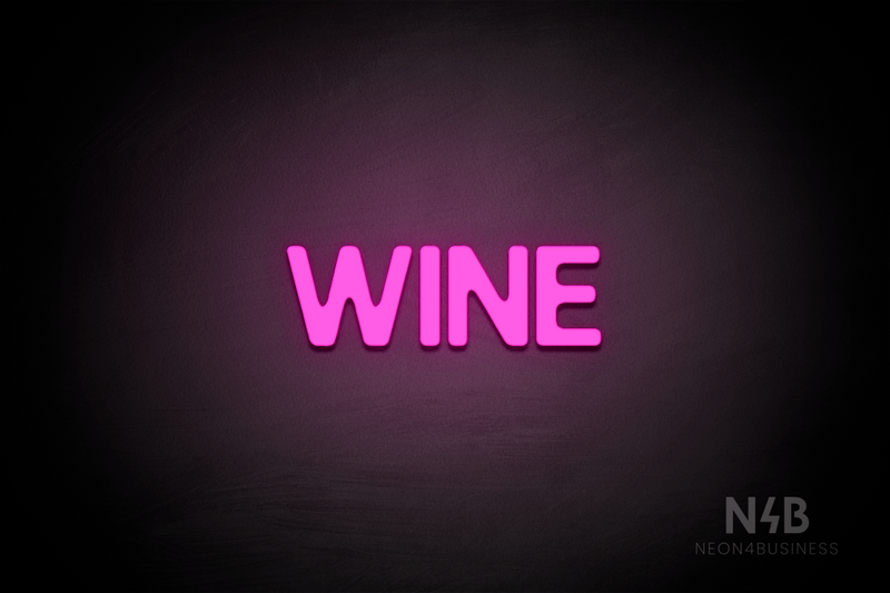 "WINE" (Adventure font) - LED neon sign