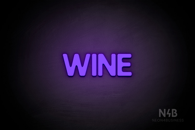 "WINE" (Adventure font) - LED neon sign