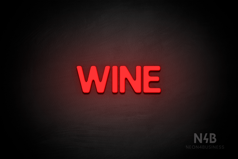 "WINE" (Adventure font) - LED neon sign