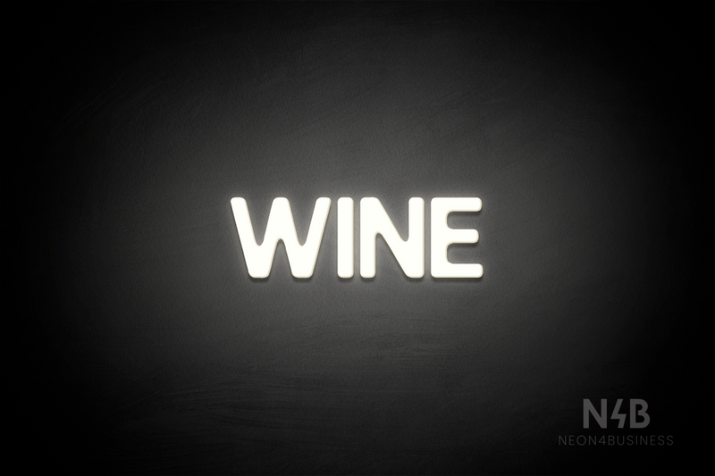 "WINE" (Adventure font) - LED neon sign