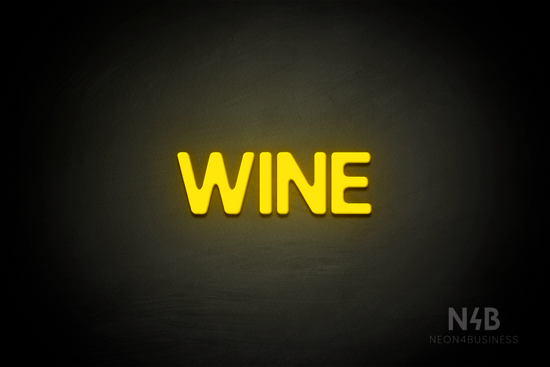 "WINE" (Adventure font) - LED neon sign