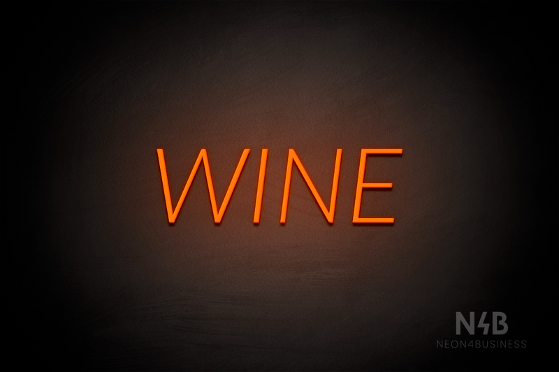 "WINE" (Optika font) - LED neon sign