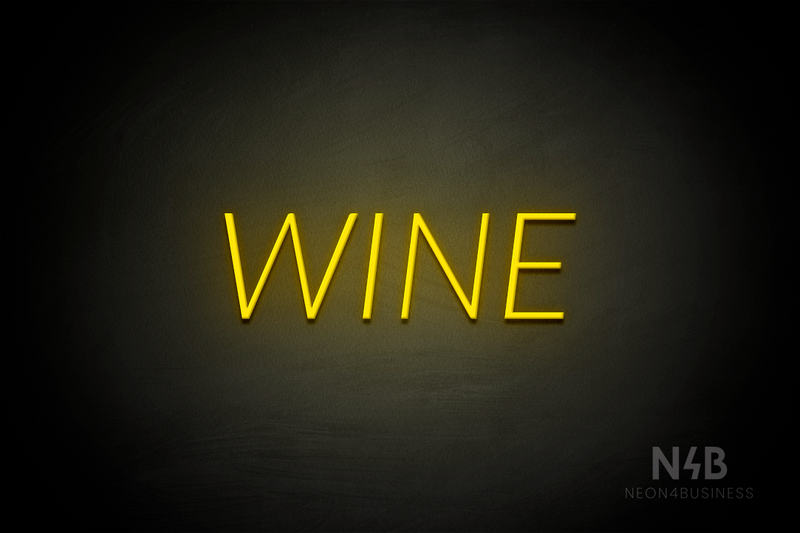 "WINE" (Optika font) - LED neon sign